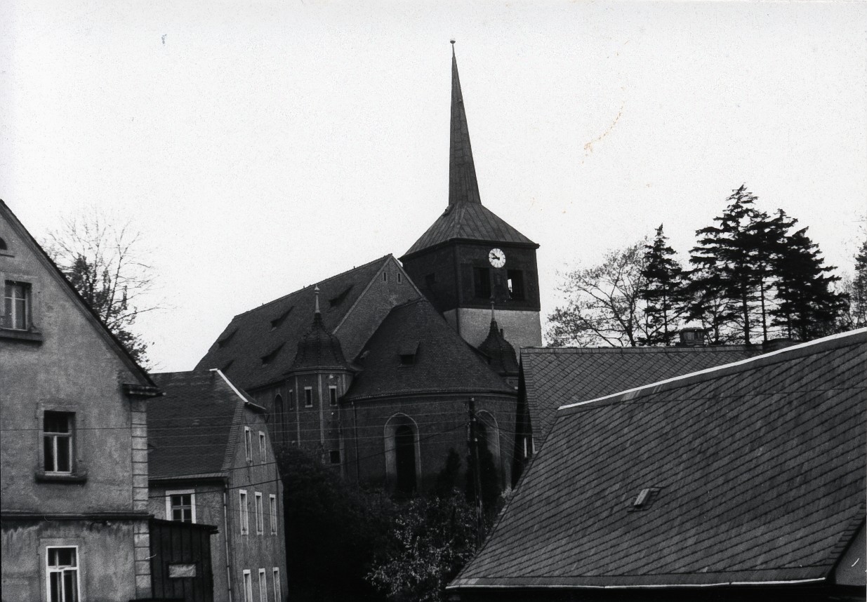 Blick auf Spremberger Kirche vom Bauer Neumann alt